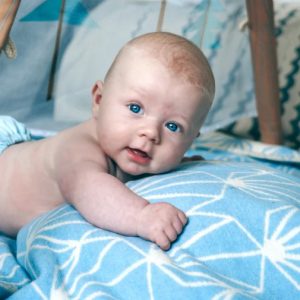 Atlantic Blanket Company, Cornwall Shell Baby Blanket - Blue