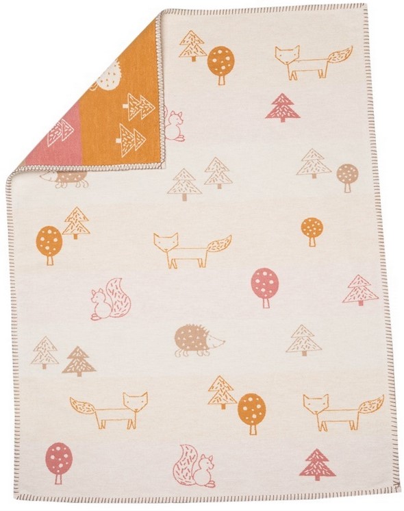 David Fussenegger Organic Cotton Baby Blanket - Forest Animals