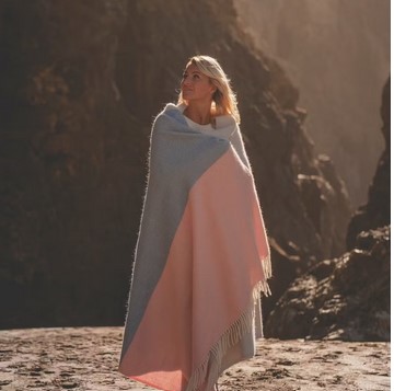 Wool Dusk Tides Blanket by Atlantic Blanket Company, Cornwall