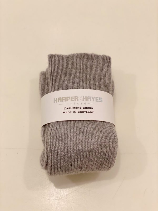 H&H Scottish Cashmere Socks - Mid Grey