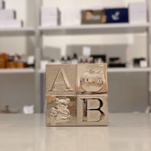 Whitehill Silver-Plated Baby Money Box - Alphabet Block